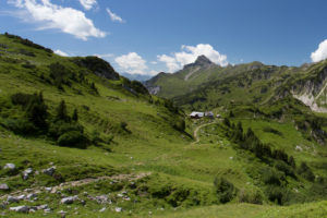Freiburg hut, summit, Alp, meadow, sky, way Freiburg hut, summit, Alp, meadow, sky, way